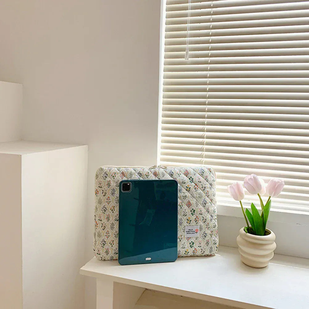 Pochette ordinateur 14 Pouces - Green Flower