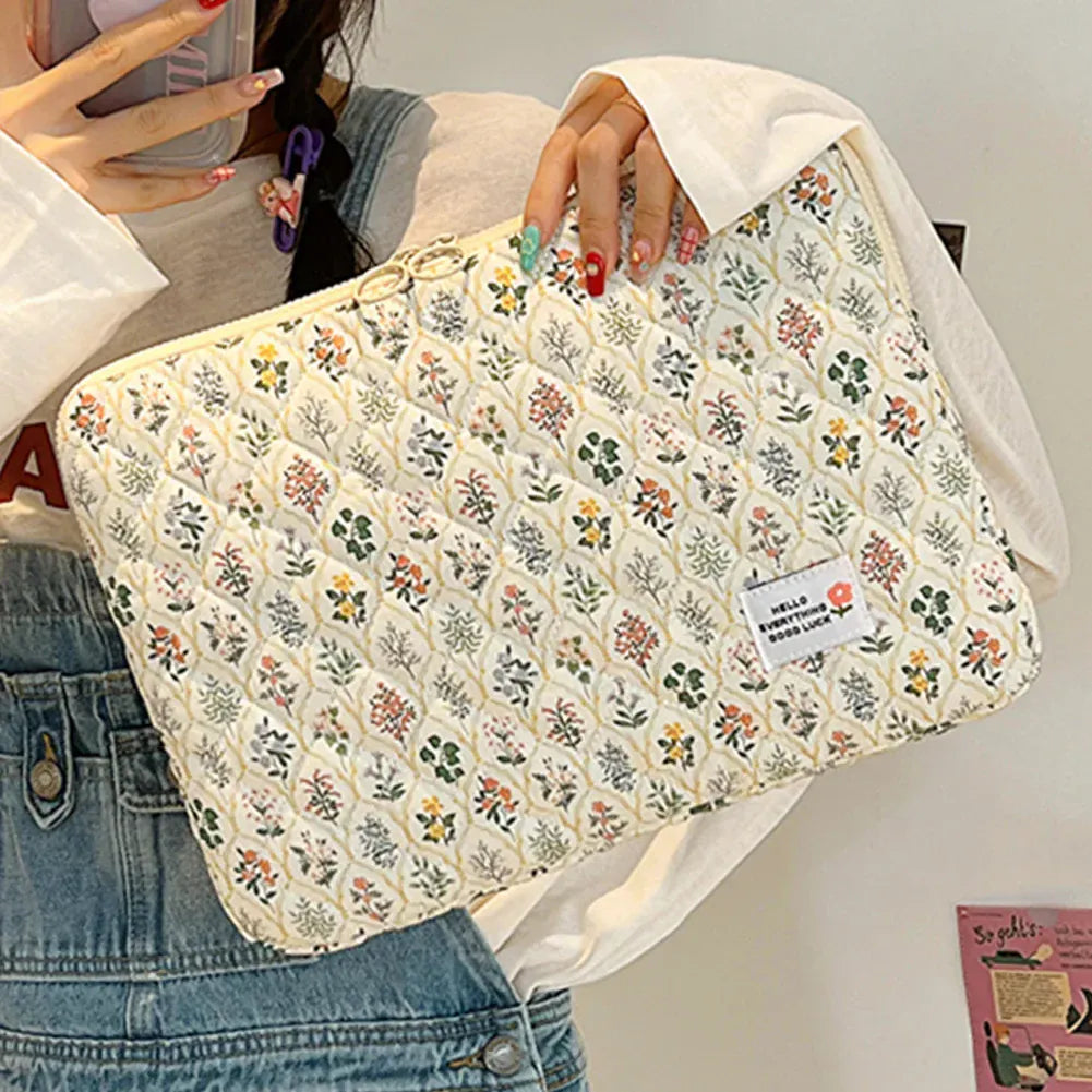 Pochette ordinateur 14 Pouces - Green Flower