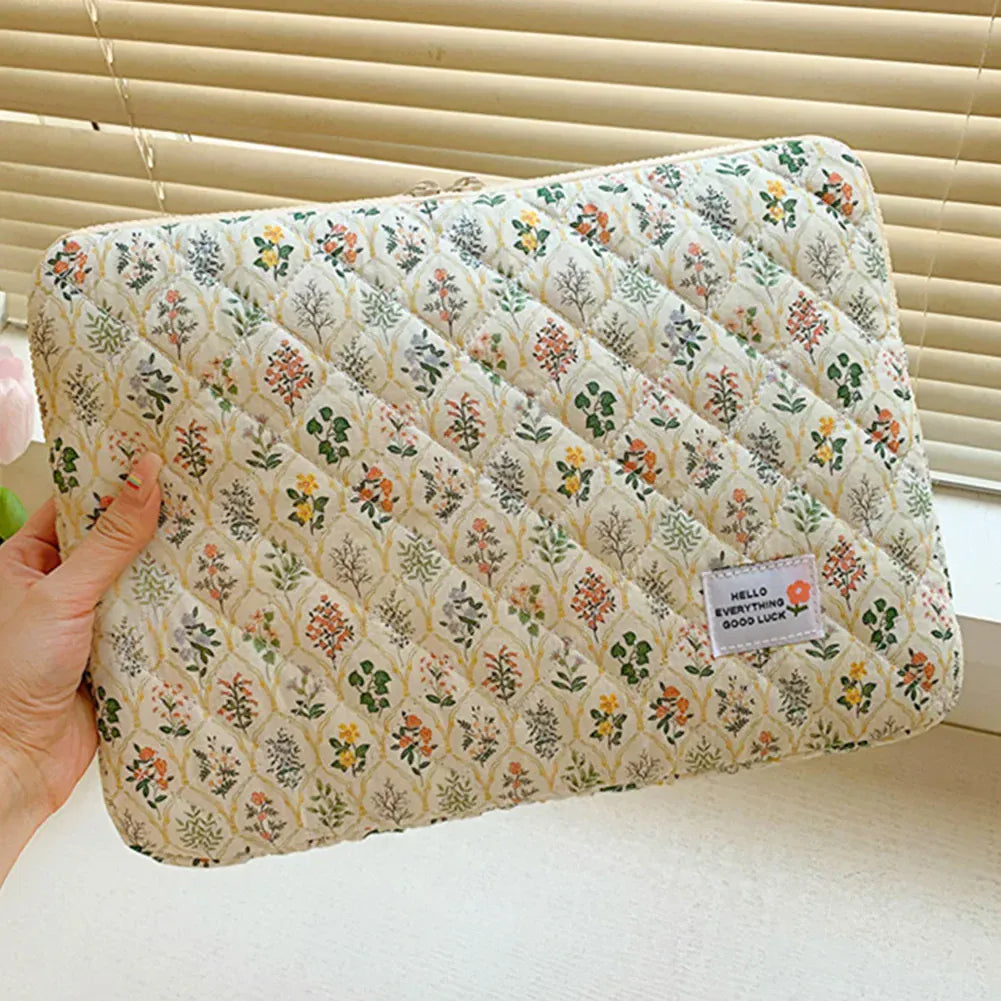 Pochette ordinateur 14 Pouces - Green Flower