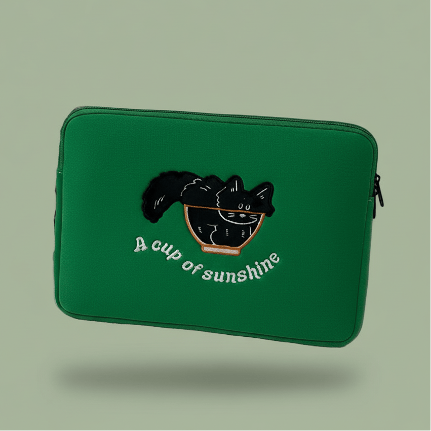 Pochette ordinateur - Black Cat