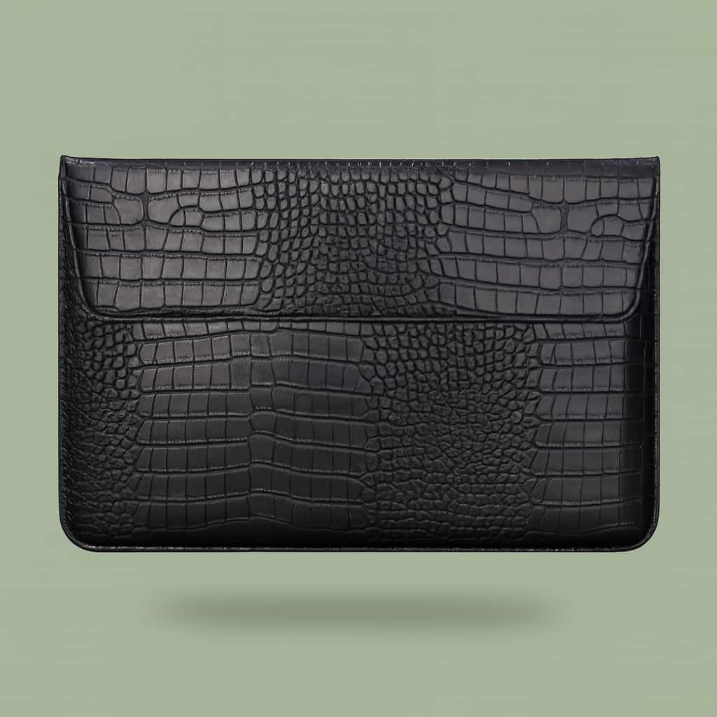 Pochette ordinateur Cuir Crocodile