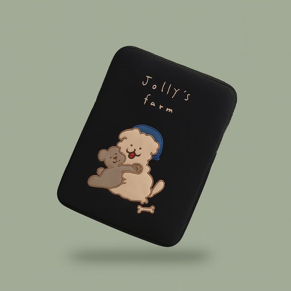 Pochette ordinateur - Happy Black