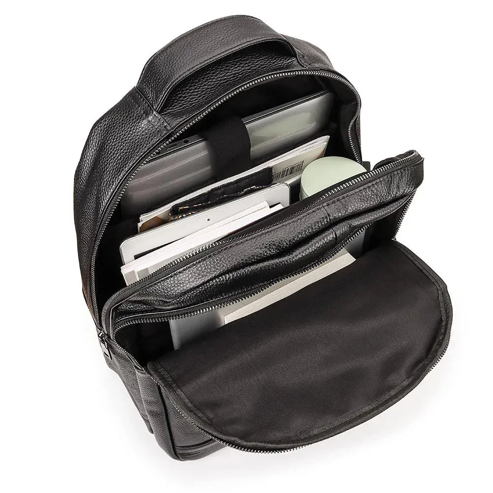 Sac À Dos Ordinateur Cuir Véritable 13 Pouces