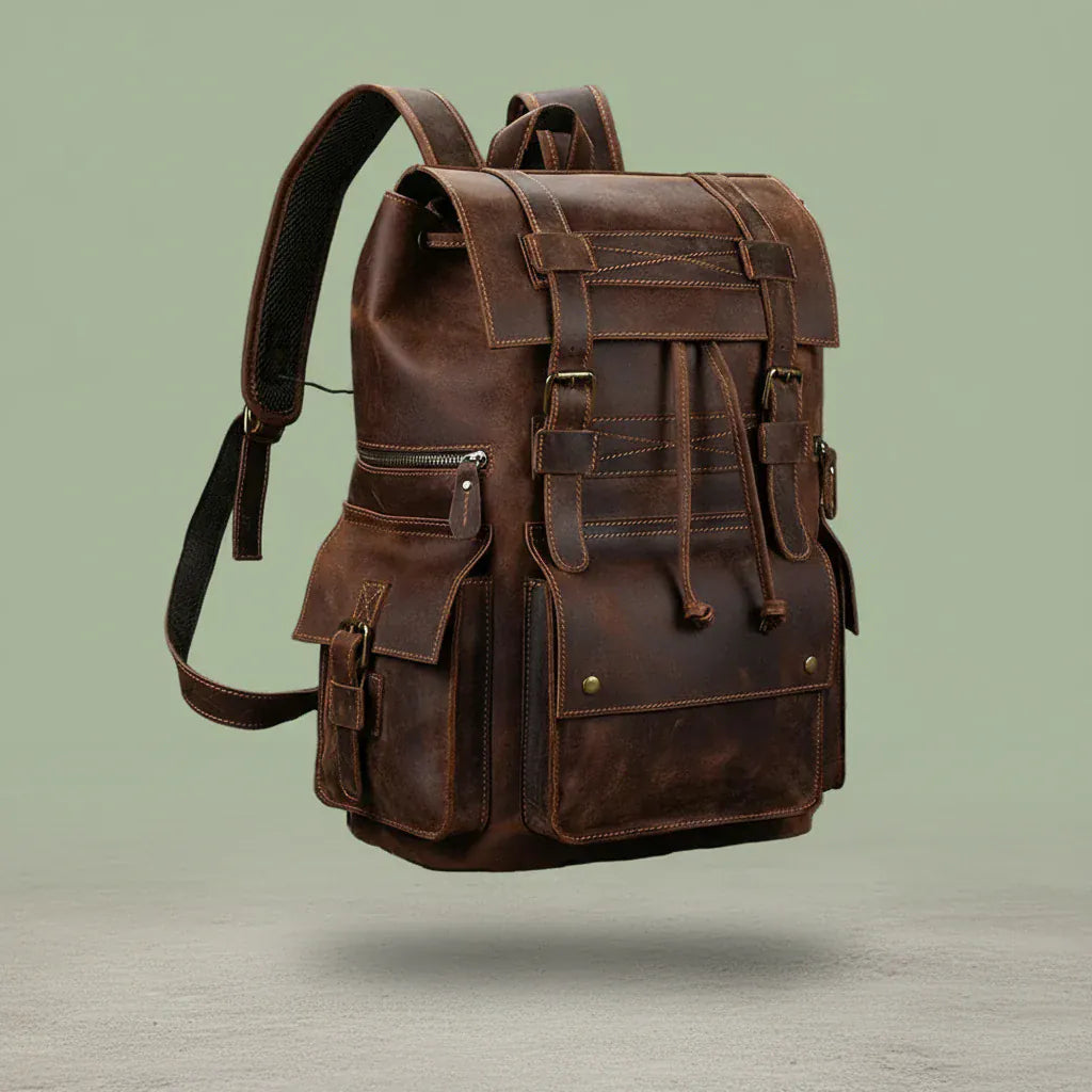 Sac à dos ordinateur cuir véritable